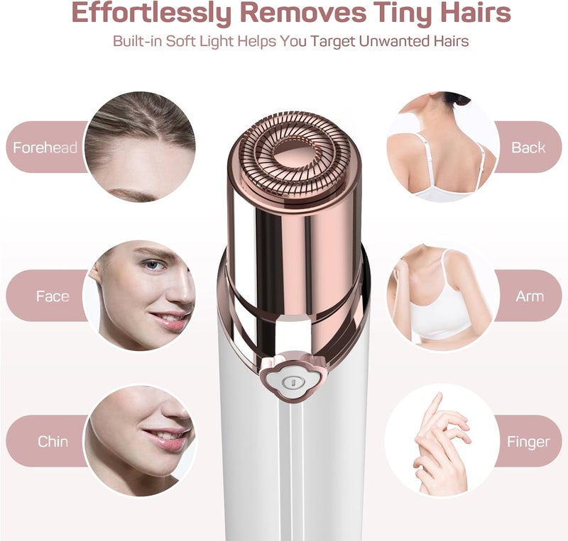 gurelax Facial Hair Removal for Women, Hair Removal Device with 4 x Replacement Heads, Facial Hair Remover for Chin, Upper Lip - Image 3
